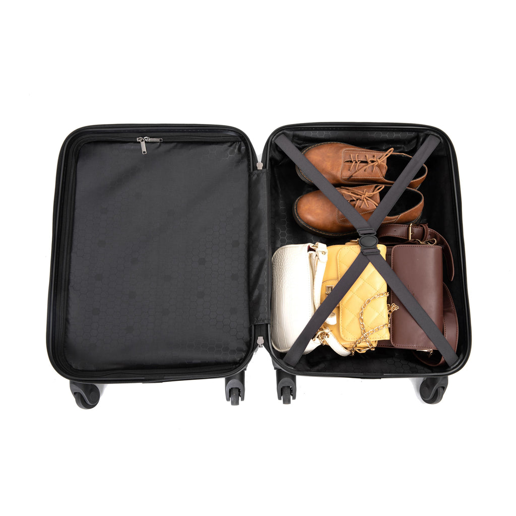 20" Carry on Luggage Lightweight Suitcase, Spinner Wheels, Black