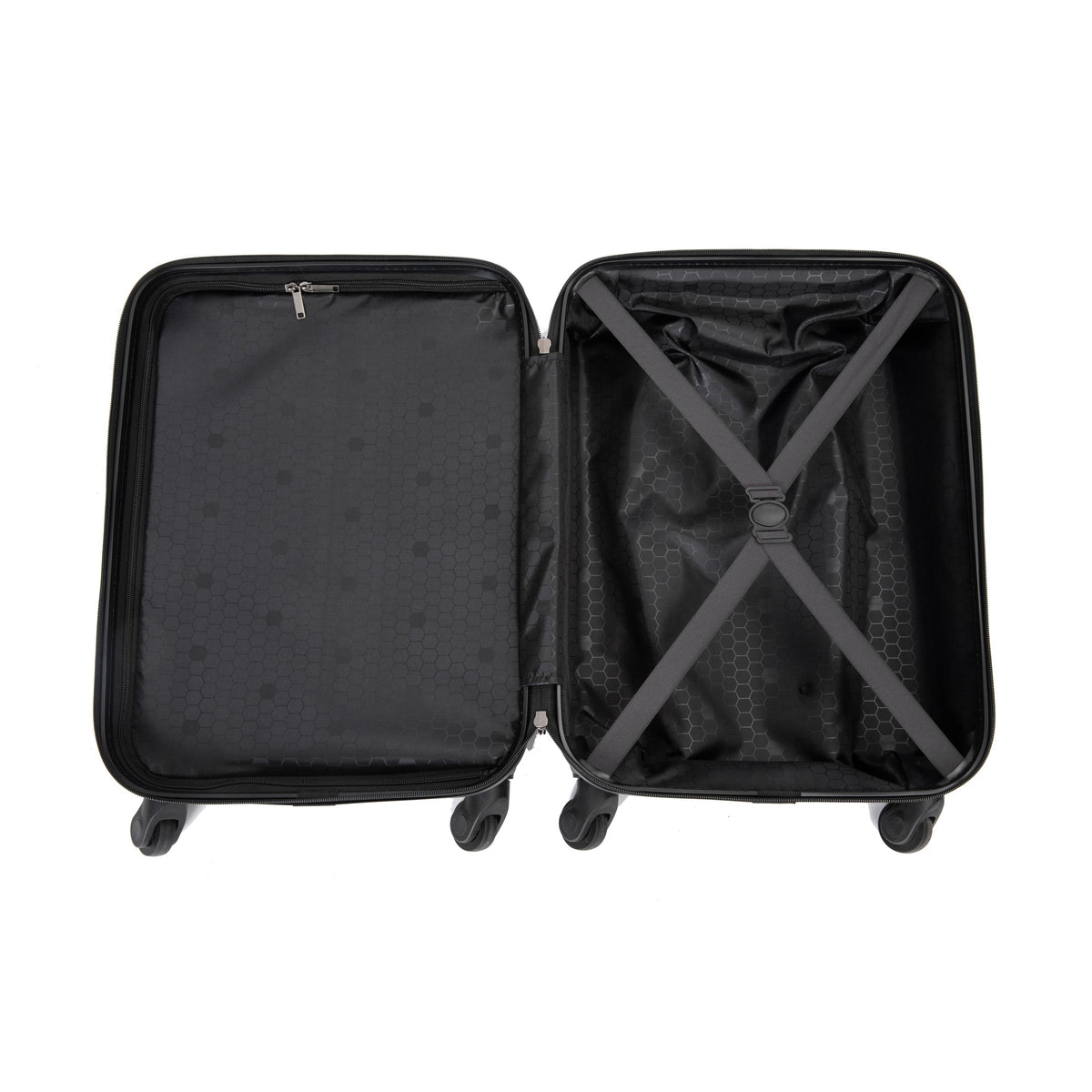 20" Carry on Luggage Lightweight Suitcase, Spinner Wheels, Black