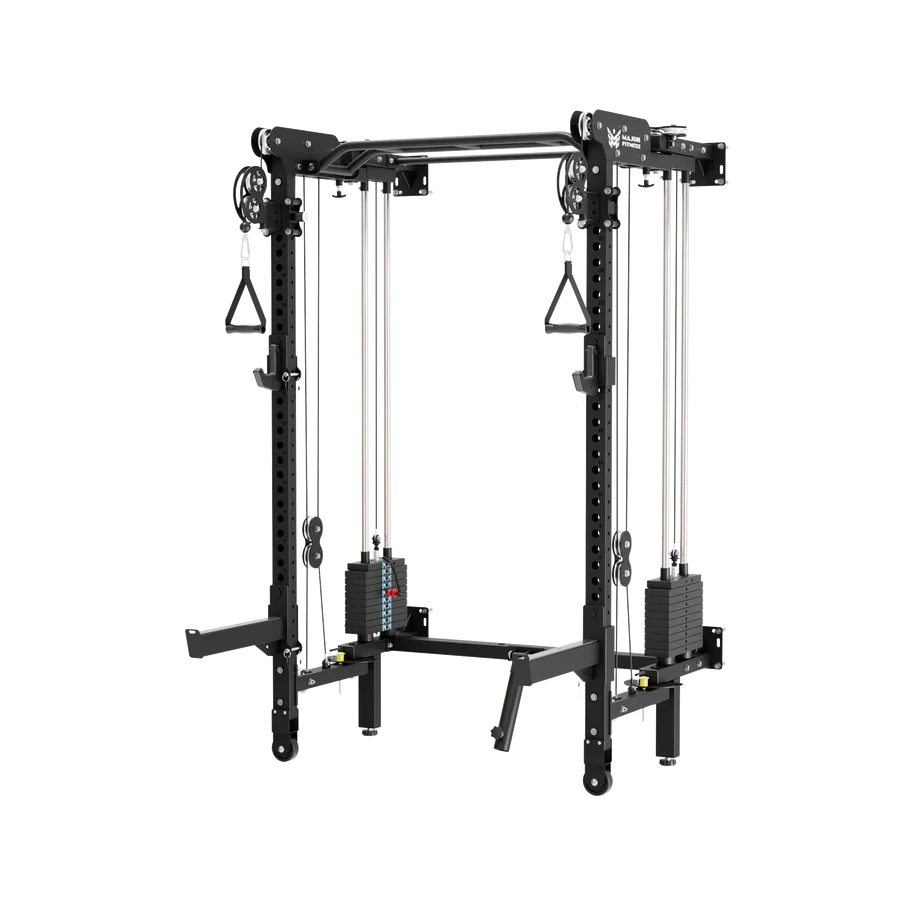 Major Fitness F35 Pro All-In-One Home Gym Wall-Mount Folding Power Rack SKU: F35PRO-BK-V1