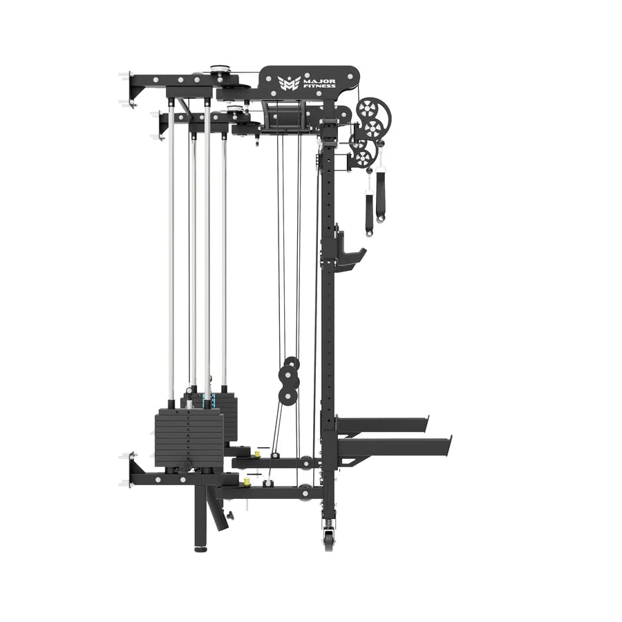 Major Fitness F35 Pro All-In-One Home Gym Wall-Mount Folding Power Rack SKU: F35PRO-BK-V1