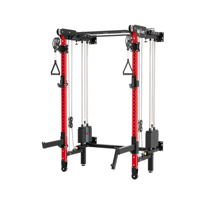 Major Fitness F35 Pro All-In-One Home Gym Wall-Mount Folding Power Rack  SKU:F35PRO-RD-V1