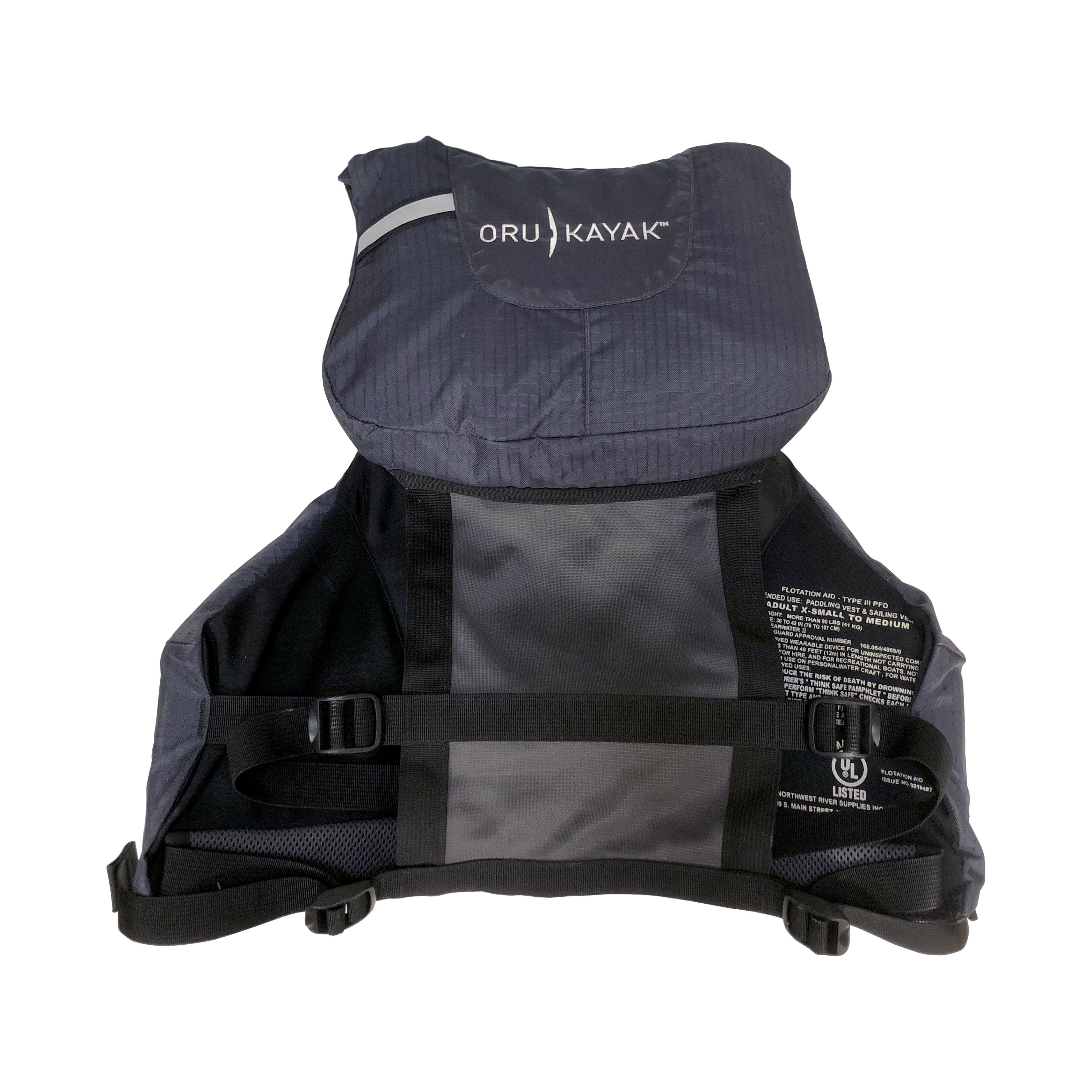 Oru Kayak PFD | SKU OPF102-GRE-SM | SKU OPF102-GRE-XL